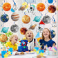 40Pcs Space Solar System Hanging Swirl Decorations, Outer Space Party Decoration Hanging Swirl Planet Astronaut Ceiling Hanging Decorations for Party
