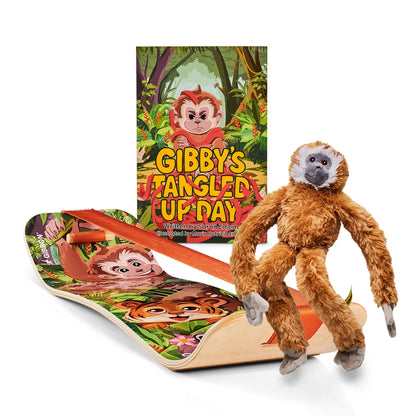 GIBBON Balance Board for Kids with Storybook & Sensory Toy - Emotional Regulation Tools for Kids - Social Emotional Learning Activities - Calming