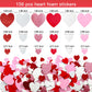 mufanyu 256 Pcs Valentines Day Crafts Gifts Set with 100 Heart Doilies, 2 Bags Foam Heart Stickers for Valentines Day Wedding Party Decor DIY