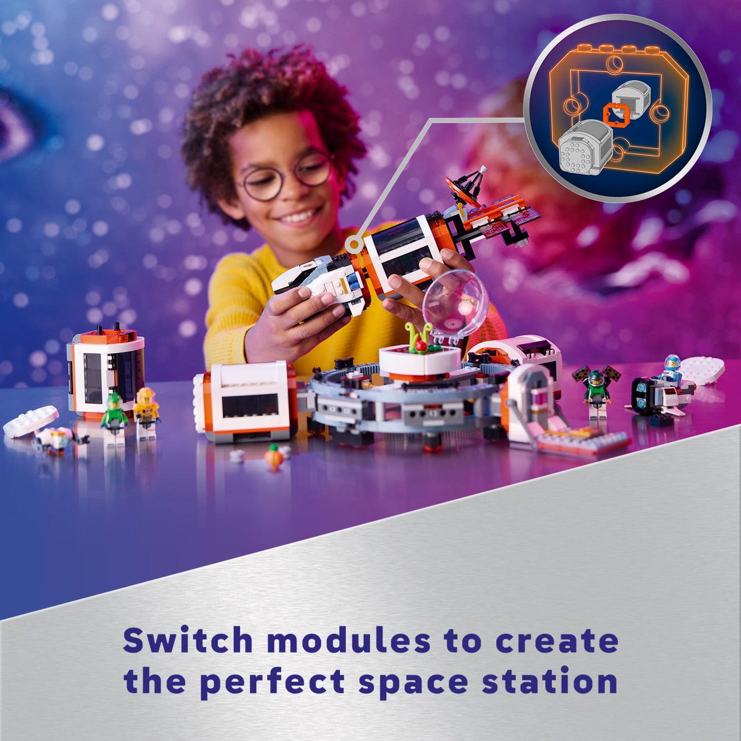 LEGO City Modular Space Station STEM Toy, Modular Exploration Science Toy with 6 Astronaut Minifigures, Gifts for Boys, Girls, and Kids Ages 7 and Up