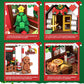 GIVFOZAY Christmas Gingerbread House Building, Christmas Village House Building Set, Contain Christmas Tree and Train, Xmas Brick Toy Gifts for Adults