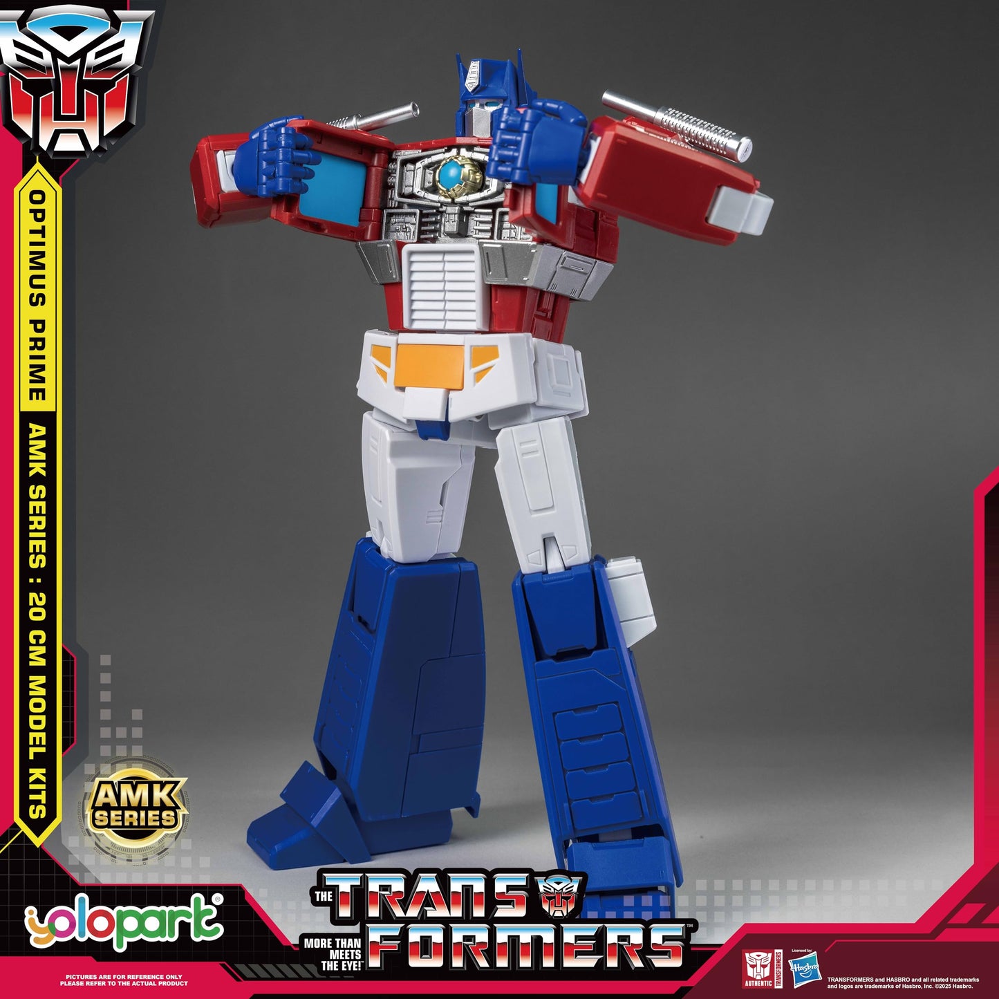 YOLOPARK Optimus Prime Transformer Toys,AMK Series 7.87 Inch Highly Articulated Transformers G1 Action Figures with Weaponry for Adults Boys Girls,No