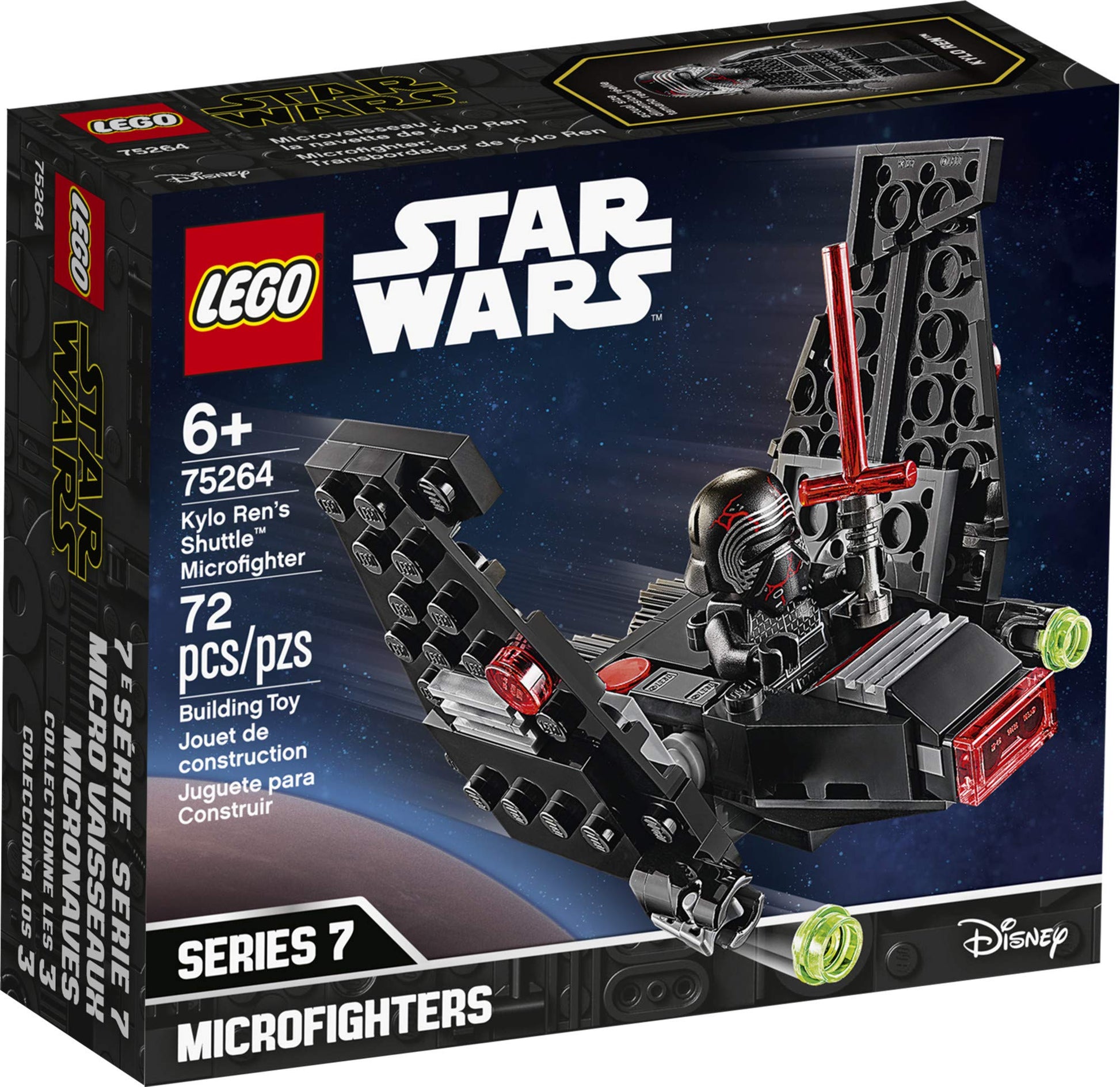 LEGO Star Wars Kylo Ren’s Shuttle Microfighter 75264 Star Wars Upsilon Class Shuttle Building Kit, New 2020 (72 Pieces)