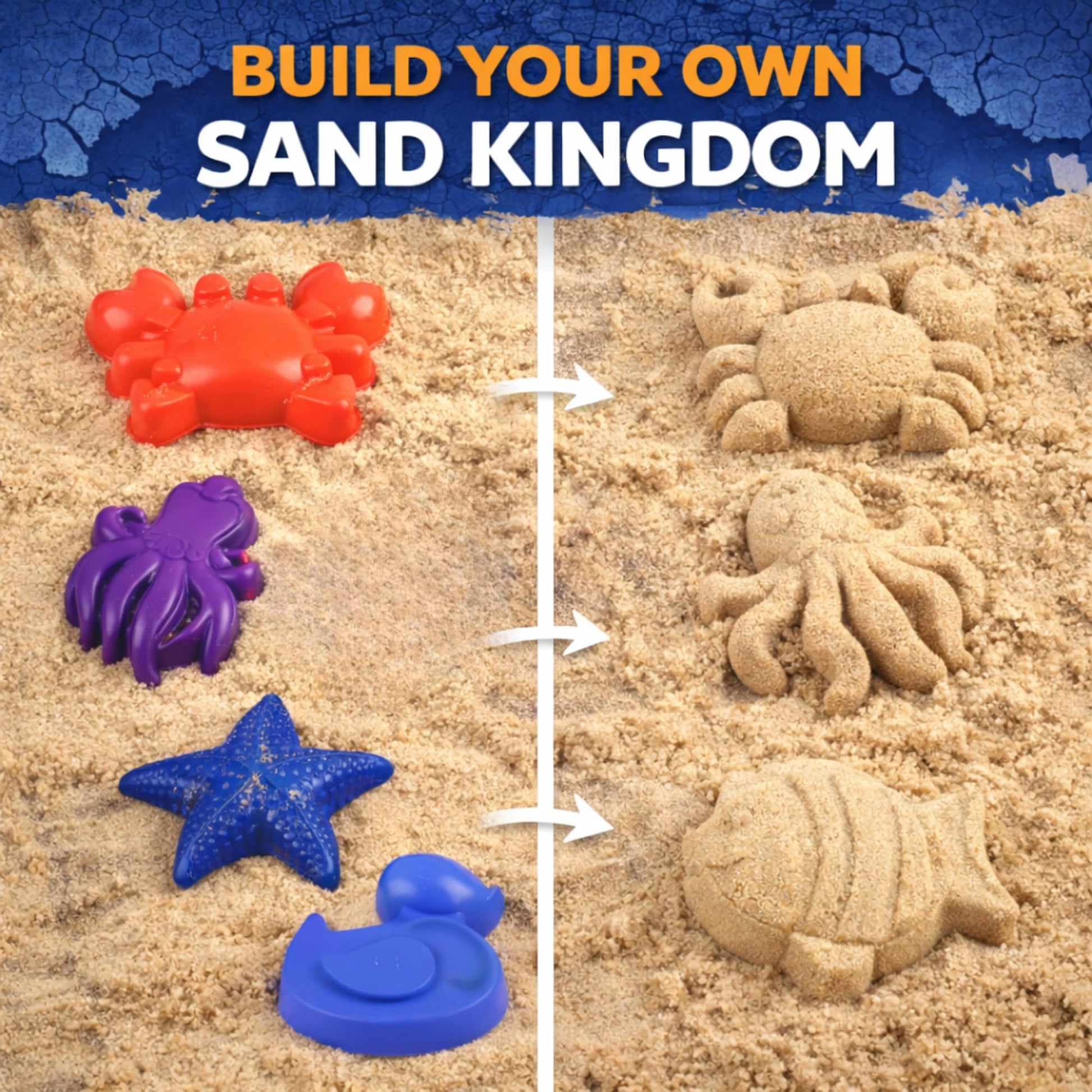 Liberty Imports 13 PCS Beach Sand Toys, Dinosaur Claw Hand Scoop Play Set with Bucket, Shovel Tools, Animal and Castle Sand Molds - Beach Sandbox Toys