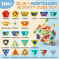 FingTip 22-in-1 Montessori Baby Busy Board Activity Cube, Sensory Toys for Toddlers 1-4, Fine Motor Skills Travel & Early Educational Learning Baby