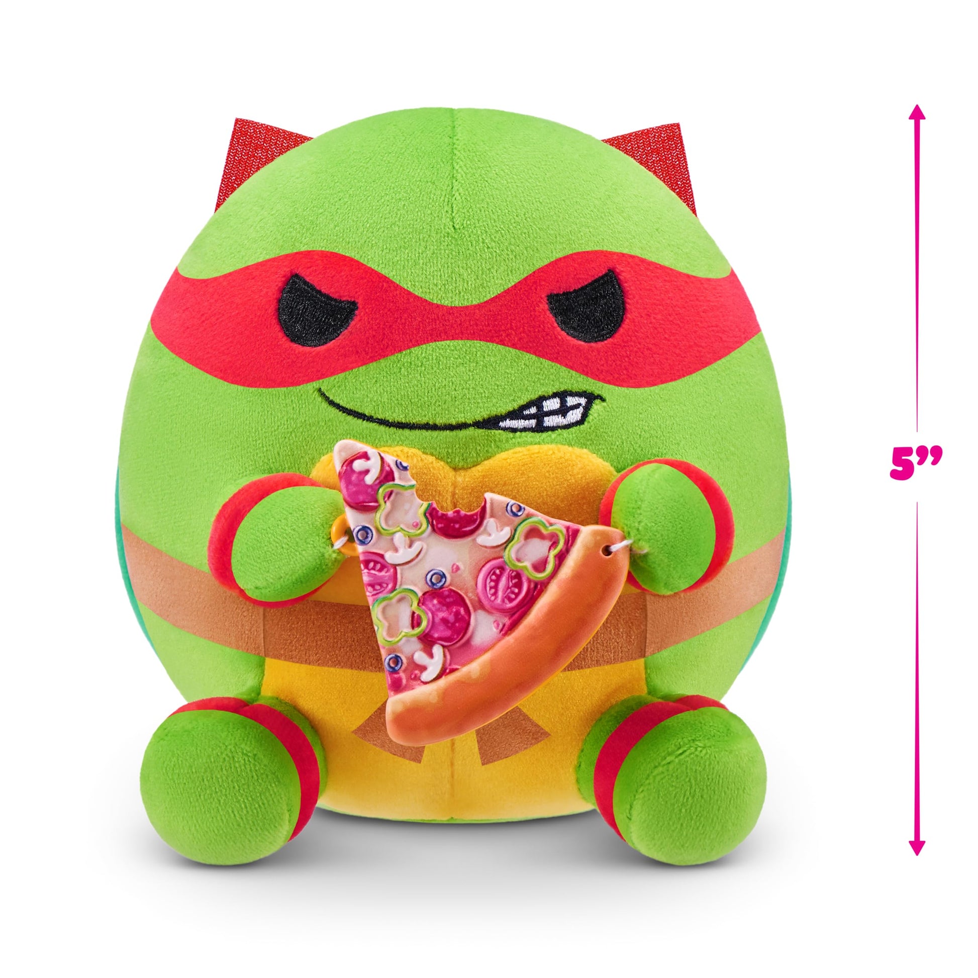 Snackles 5" Plush Teenage Mutant Ninja Turtles Edition by ZURU, Cuddly Squishy Comfort Plush with Teenage Mutant Ninja Turtles Theme and Pizza Snack