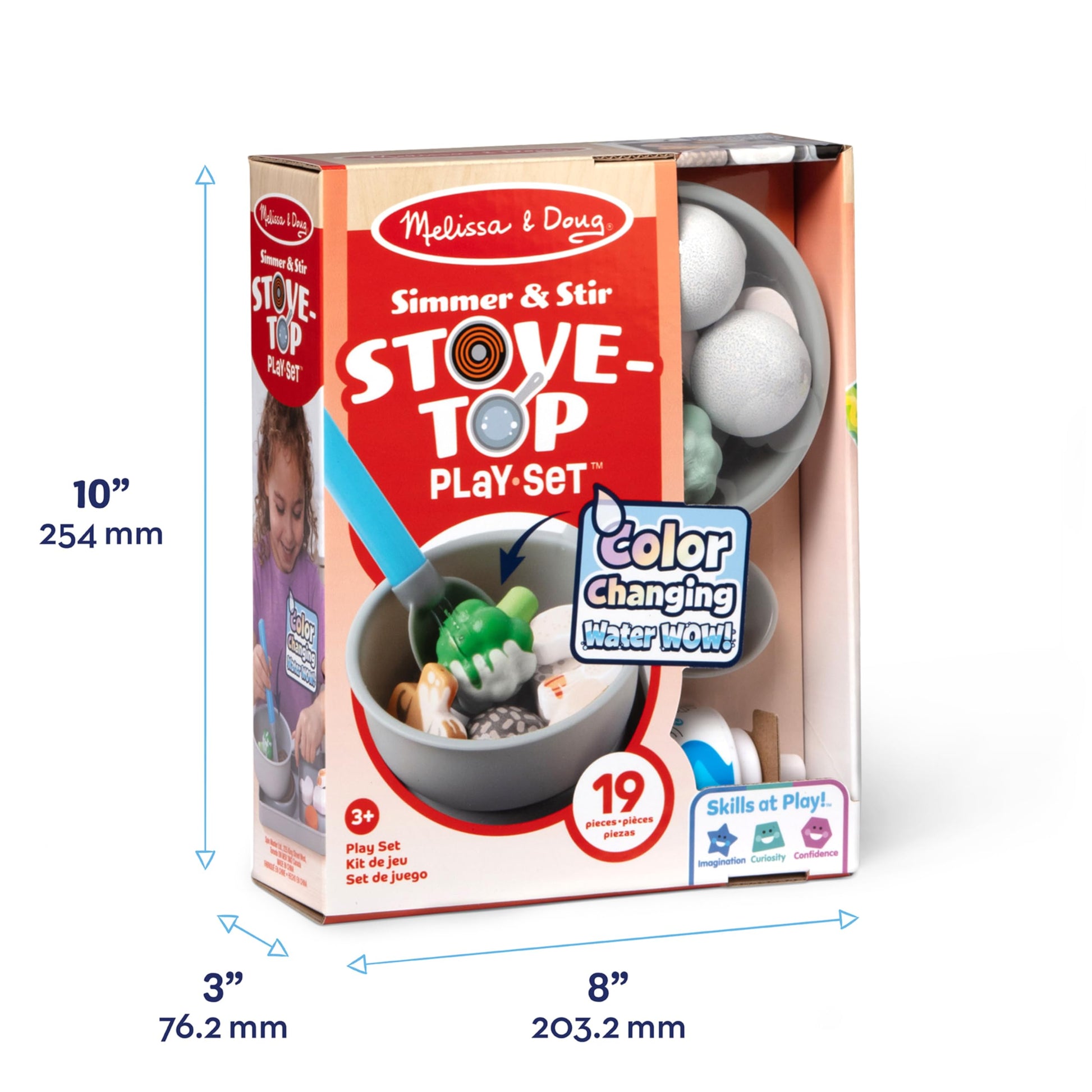 Melissa & Doug Simmer & Stir Stove Top, Color-Changing Pretend Play Food