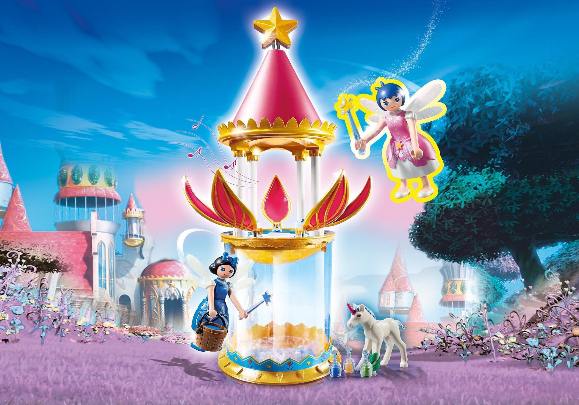 Playmobil Super 4 Musical Flower Tower with Twinkle Building Kit