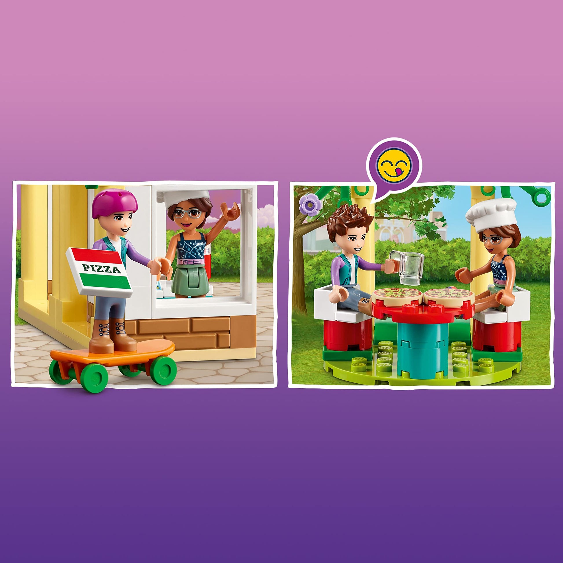 LEGO Friends Heartlake City Pizzeria 41705 Restaurant Set, Creative Gift for Grandchildren, Toys for Kids 5 Plus Years Old with Olivia & Ethan