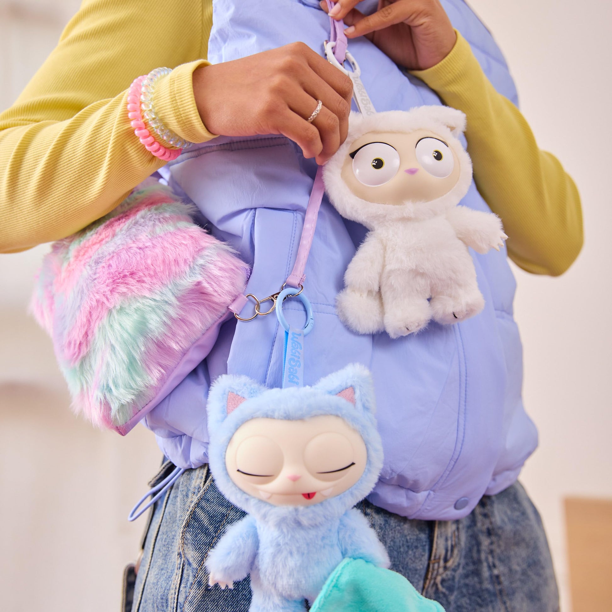 WabiSabi Kitty Club Blind Box by Relatable - Soft, Collectible, Blind Box Figures Plush on a Keychain, for Kids, Teens, and Collectors - Includes 1