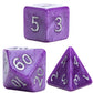 Gate Keeper Games Mercurial Dice: Saturn - 7pc RPG Set, Purple & Silver
