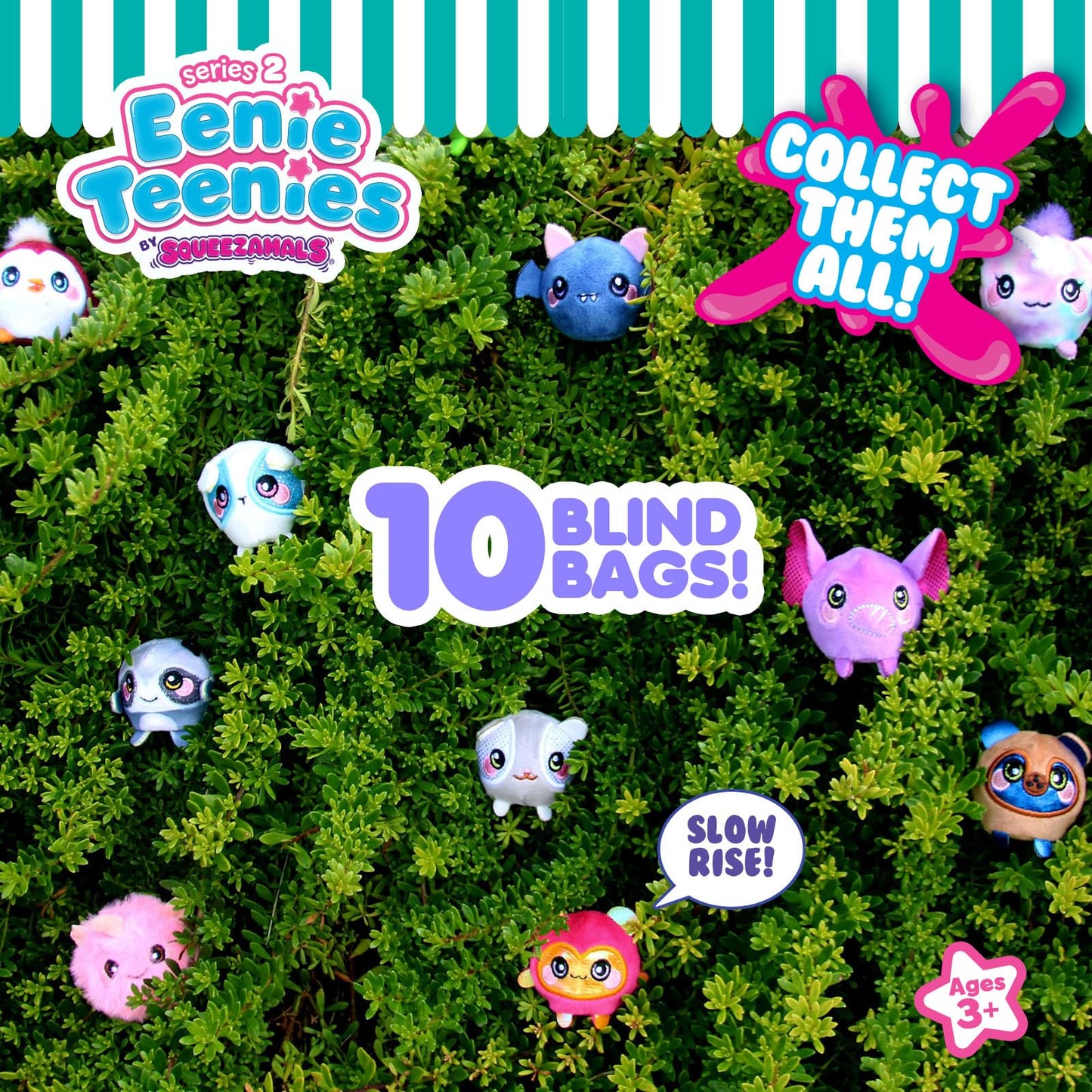 Squeezamals Eenie Teenies 10pks with an Eenie Teenie Character in Each! Collect All 24 Characters from Series 2 Mini-Blind Packed Fun! Made, Safe