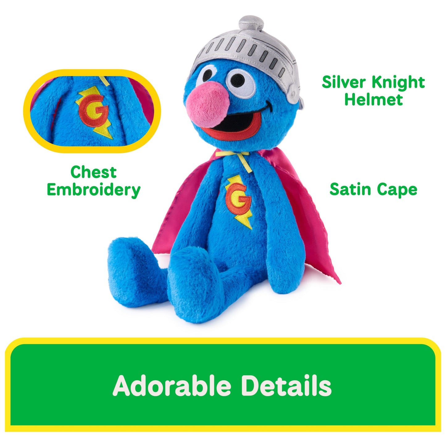 GUND Sesame Street Super Grover Toothpick 15-Inch Plush Toy, Ages 1+