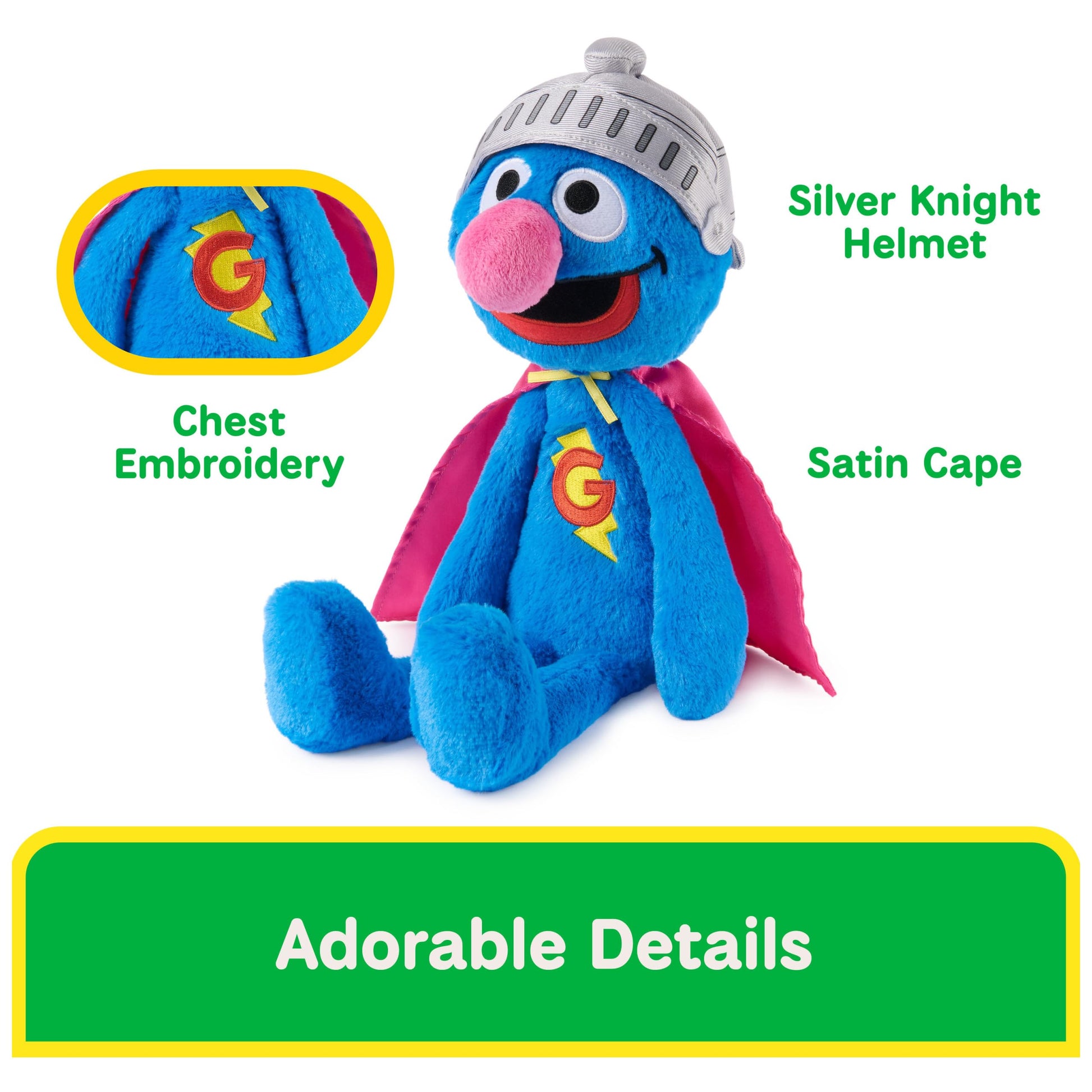 GUND Sesame Street Super Grover Toothpick 15-Inch Plush Toy, Ages 1+