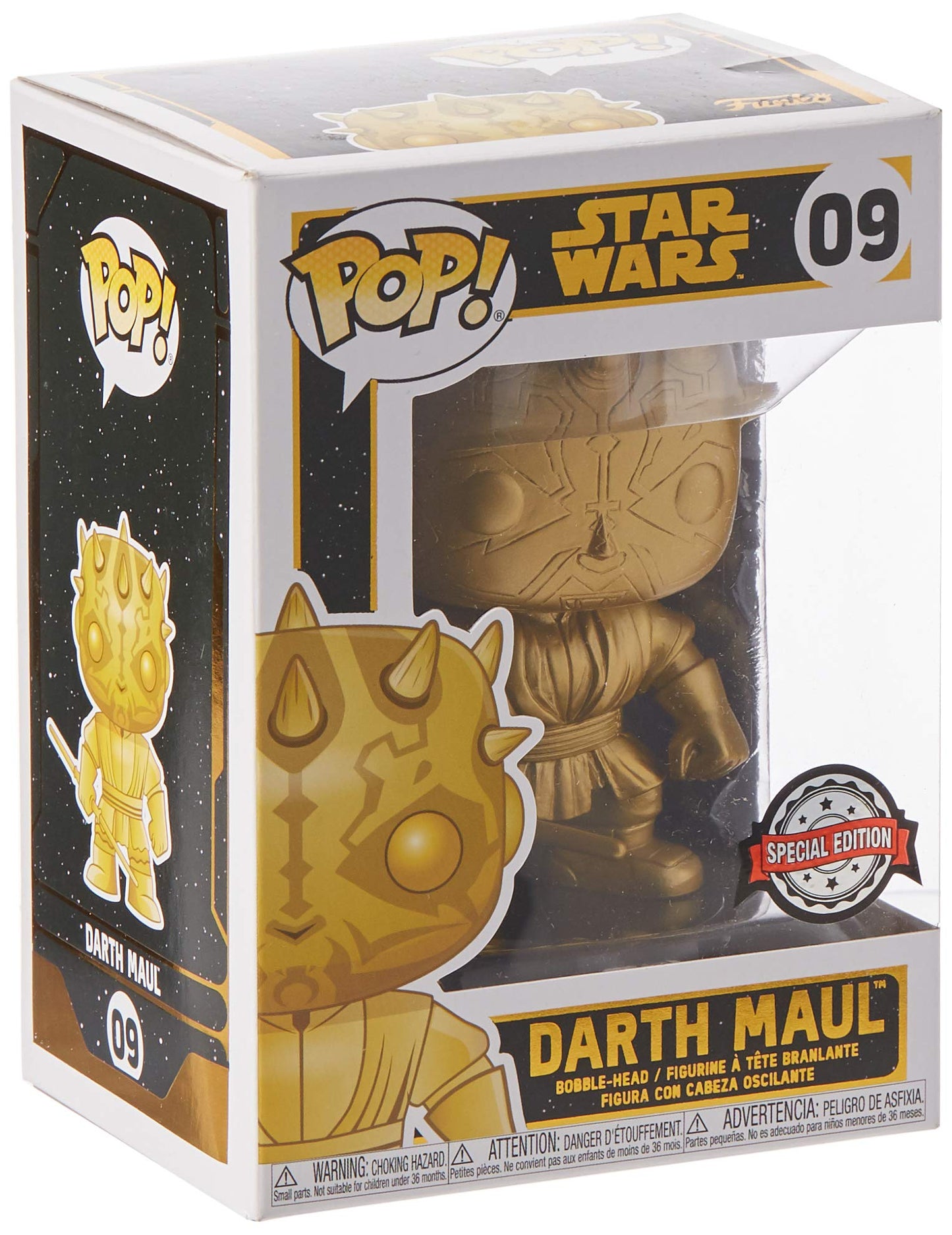 Funko Exclusive POP Star Wars: Darth Maul (Gold Metallic)