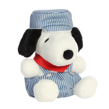 Aurora® Adorable Peanuts® Palm Pals™ Train Engineer Snoopy™ Stuffed Animal - Officially Licensed Toys for All Snoopy Fans - Nostalgic Gift for Adults