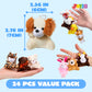 JOYIN 24 Pack Mini Animal Plush Toy Assortment (24 Units 3" Each), Animals Keychain Decoration for Kids, Small Stuffed Animal Bulk for Kids, Carnival