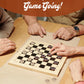 WE Games Wooden Checkers Pieces Only (1.5 inch), Checker Board Game & Backgammon Pieces, 24 Brown and Natural Stained Stackable Ridges
