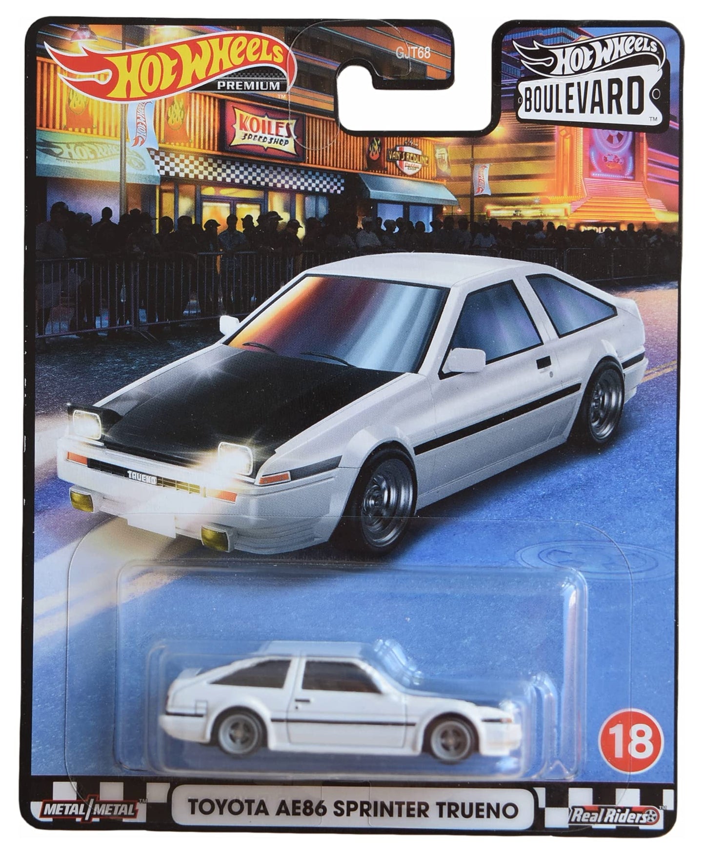 Hot Wheels Toyota Ae86 Sprinter Trueno, [White] Boulevard #18