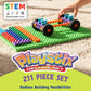 Popular Playthings Playstix, Building Sticks Kit For Kids, Construction Stem Building Toy Gift for Boys & Girls - 211 Piece
