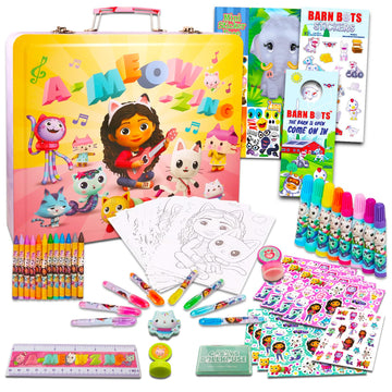 DreamWorks Gabby's Dollhouse Coloring Activity - Bundle Coloring Pages, Stampers, More for Kids, Toddlers, Boys | Gabby's Dollhouse Arts and Crafts