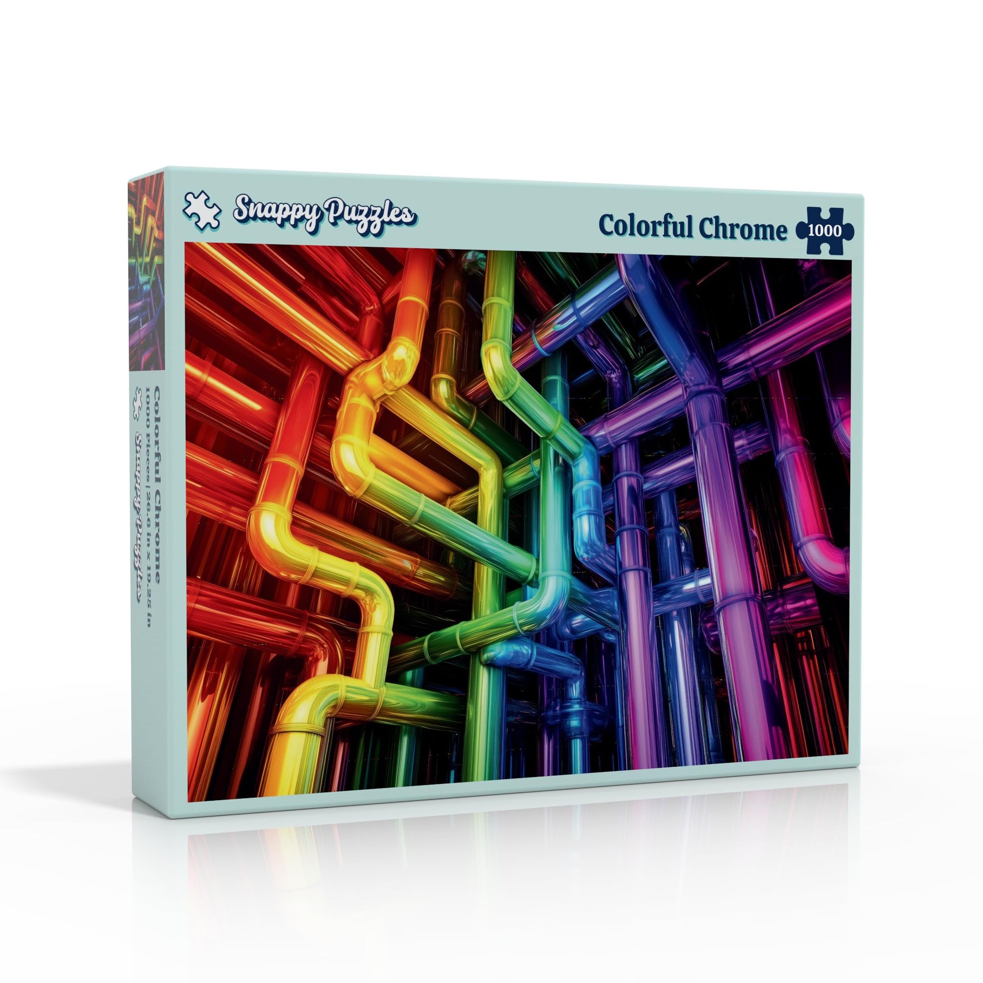 Snappy Puzzles Colorful Chrome | 1000-Piece Jigsaw Puzzle for Adults | Made in The USA with Satin Finish