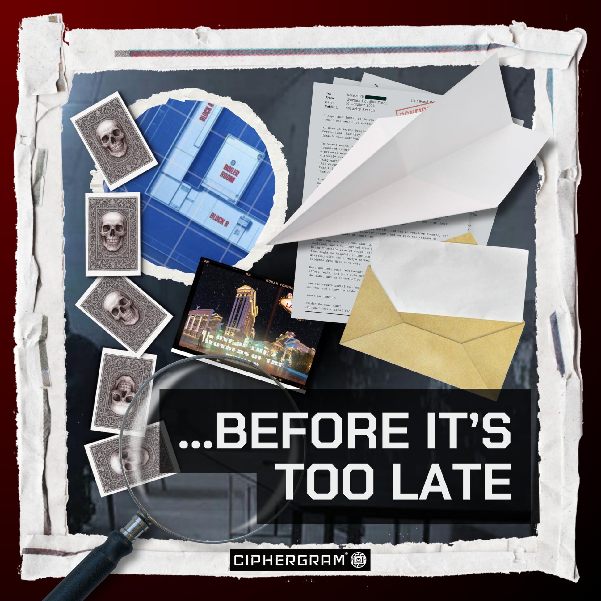 Escape from Ironwood: At-Home Escape Room Game | 3 Part Physical + Digital Mystery in an Envelope | Decode Clues, Examine Evidence, Crack the Final