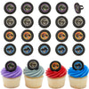 Monster Jam Rings, 24 Monster Truck Cupcake Toppers, Bright Colorful Truck Tire Cupcake Decorations, Food Safe - 24 Pack