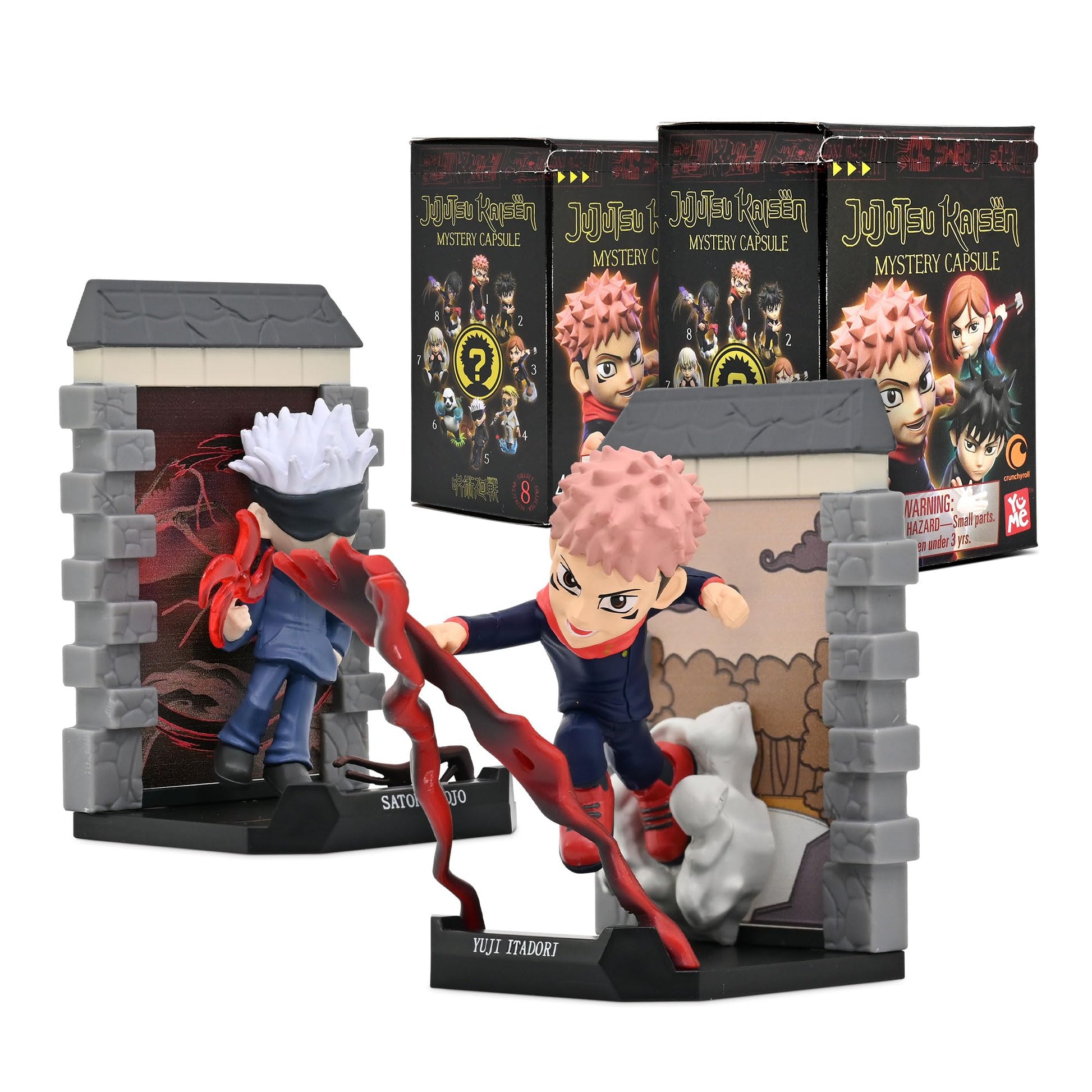 YuMe Official Jujutsu Kaisen Blind Box (2 Pack) - Collectible Figures Mystery Blind Box Includes Yuji, Gojo, Megumi, Nobara & More - Ideal Gift for