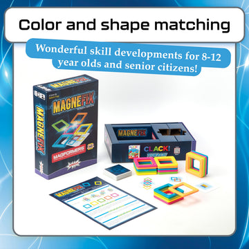 Magnefix Board Game - Magnetic Race Game - Fun for Family Game Night - Race with Magnet Squares and Puzzle Solving - for Kids, Teenagers and Adults