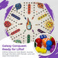 Kivan Base Wooden Board Game?Original Wooden Game 15 Inch Single-Sided Aggravation Game for 6 Players, 36 Colorful Pawns & 6 Dice, Fast Track Game