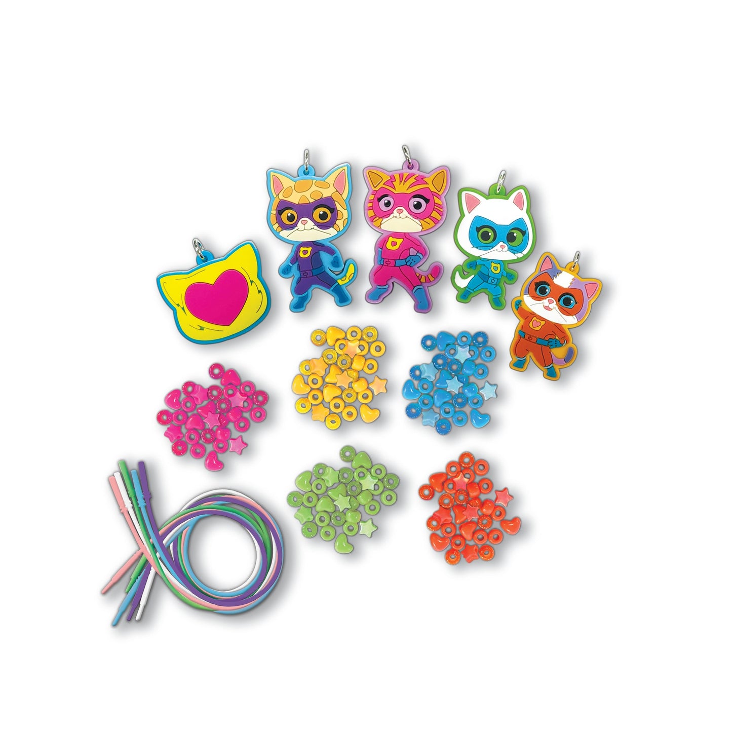 Tara Toys Disney Junior SuperKitties Necklace Activity, 160-Piece Jewelry Making Kit, Preschool Arts and Crafts