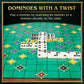 Calliope Games Double Double Dominoes - Mexican Train Domino Board Game With a Twist - Family Game For Game Night -2-4 Players