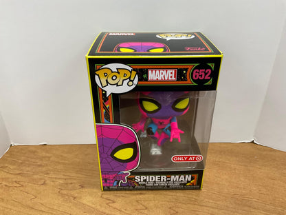 Funko Pop! Marvel: Blacklight Spider-Man Vinyl Figure Exclusive Black Light Edition Spiderman - Pop Only