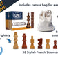 WE Games French Staunton Wooden Chess Pieces, Weighted, Handpolished, Sheesham Wood, 2.5 inch King
