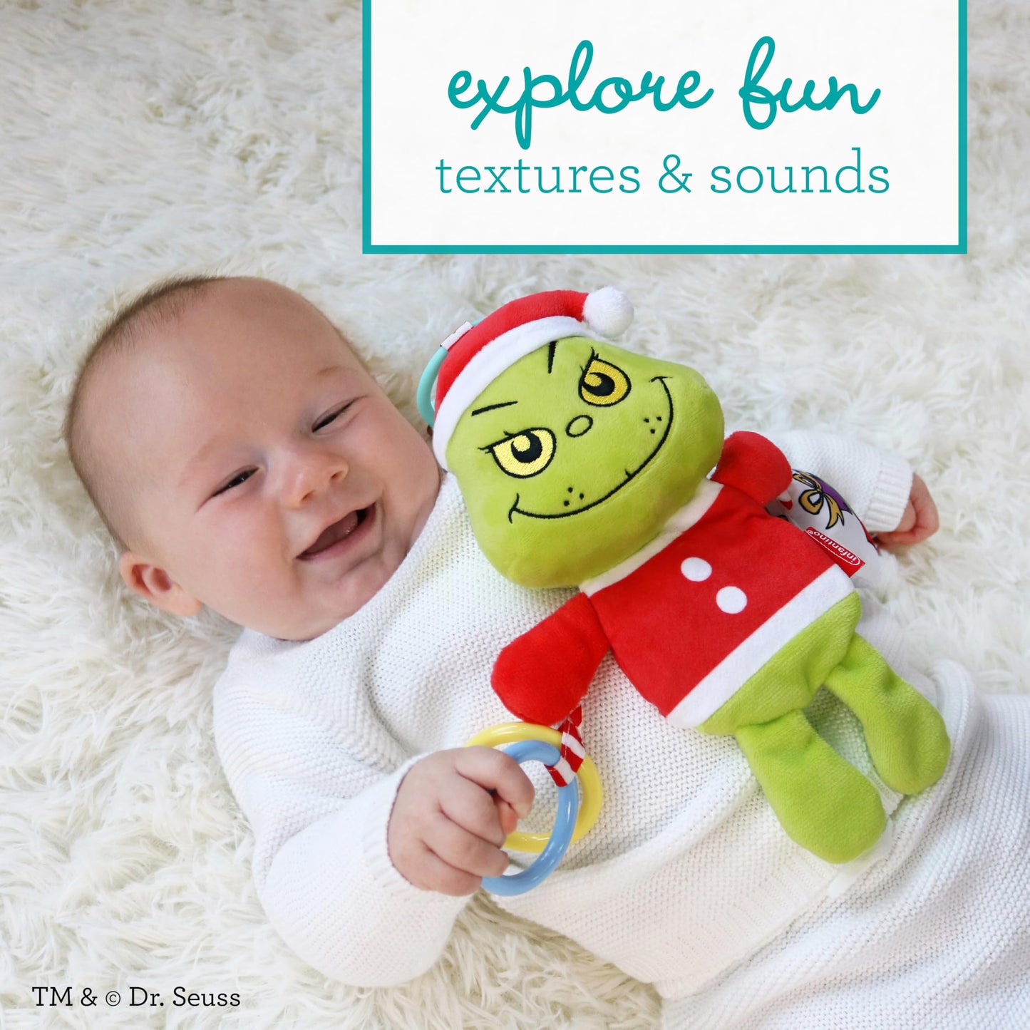 Infantino Activity Pal The Grinch Plush Baby Toy