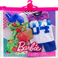 Barbie & Ken Fashions 2-Pack Clothing & Accessories Set, 1 Tropical Dress & Tote for Barbie Doll & 1 Tropical Shirt & Shorts Outfit with Shoes for Ken