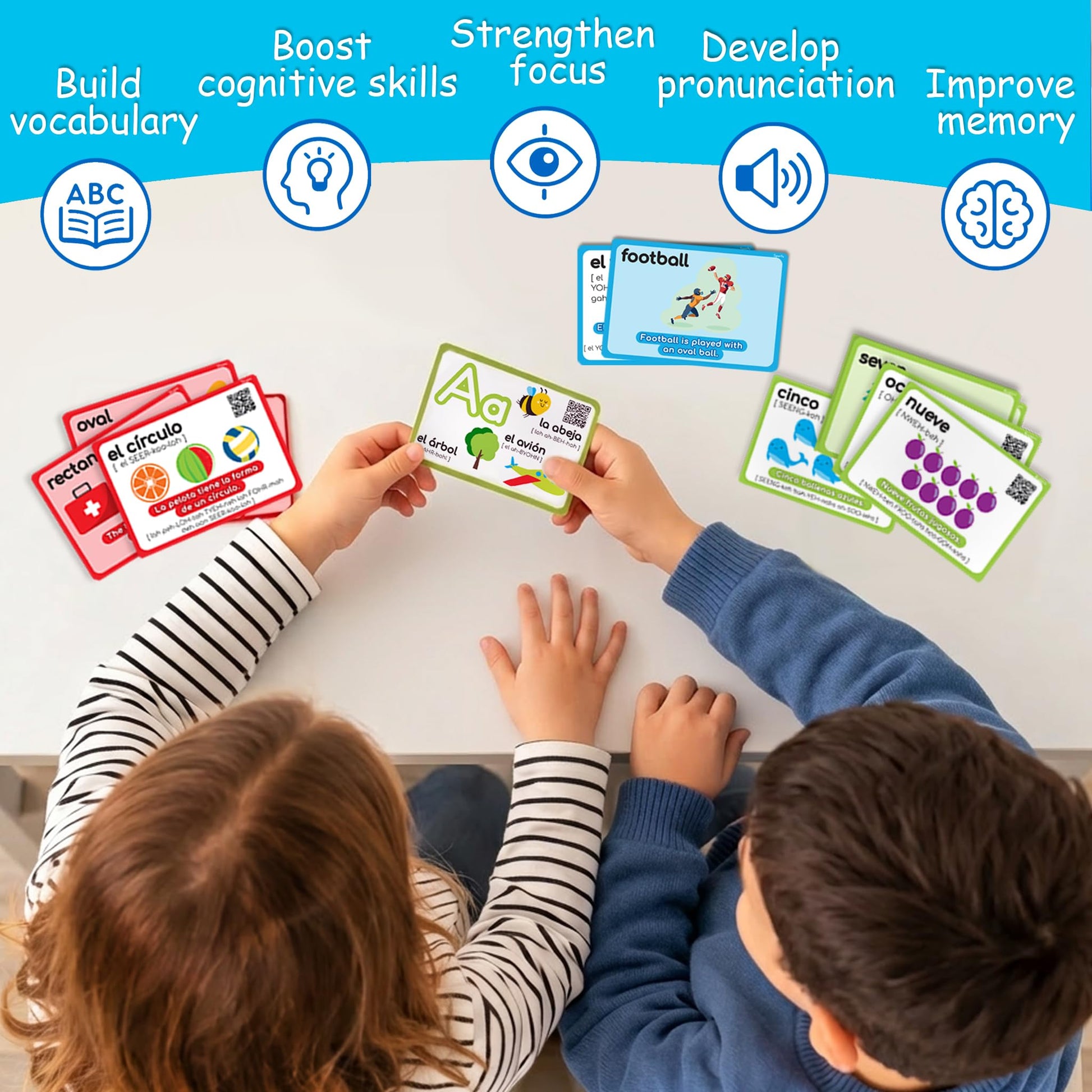 300 English and Spanish Flash Cards for Kids with Audio - Simply Magic