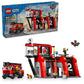 LEGO City Fire Station with Fire Truck Toy - Kids Toy Building Sets with 2 Fire Truck Attachments - Gifts for Boys & Girls Ages 6+ - Pretend Play Set