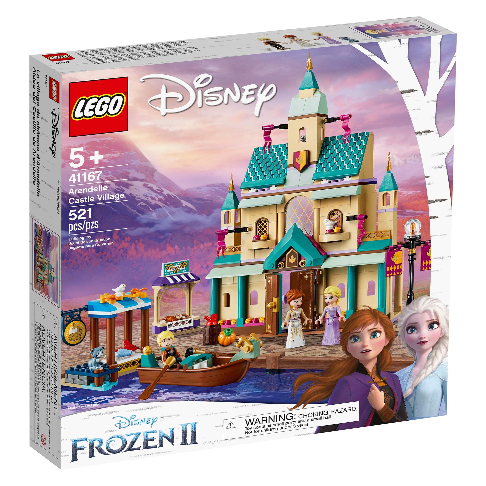 LEGO Disney Frozen II Arendelle Castle Village 41167 Toy Castle Building Set with Popular Frozen Characters for Imaginative Play (521 Pieces)