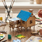 StonKraft Wooden 3D Puzzle Beach House - Home Decor, Construction Toy, Modeling Kit, School Project - Easy to Assemble