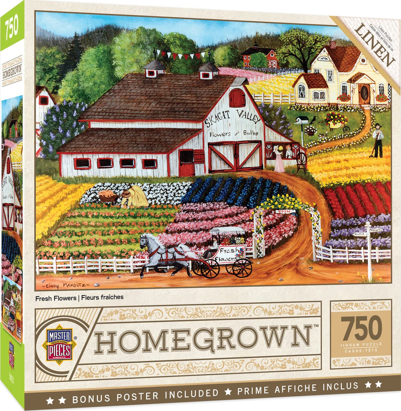 Masterpieces 750 Piece Jigsaw Puzzle For Adults and Family - Fresh Flowers - 18"x24"