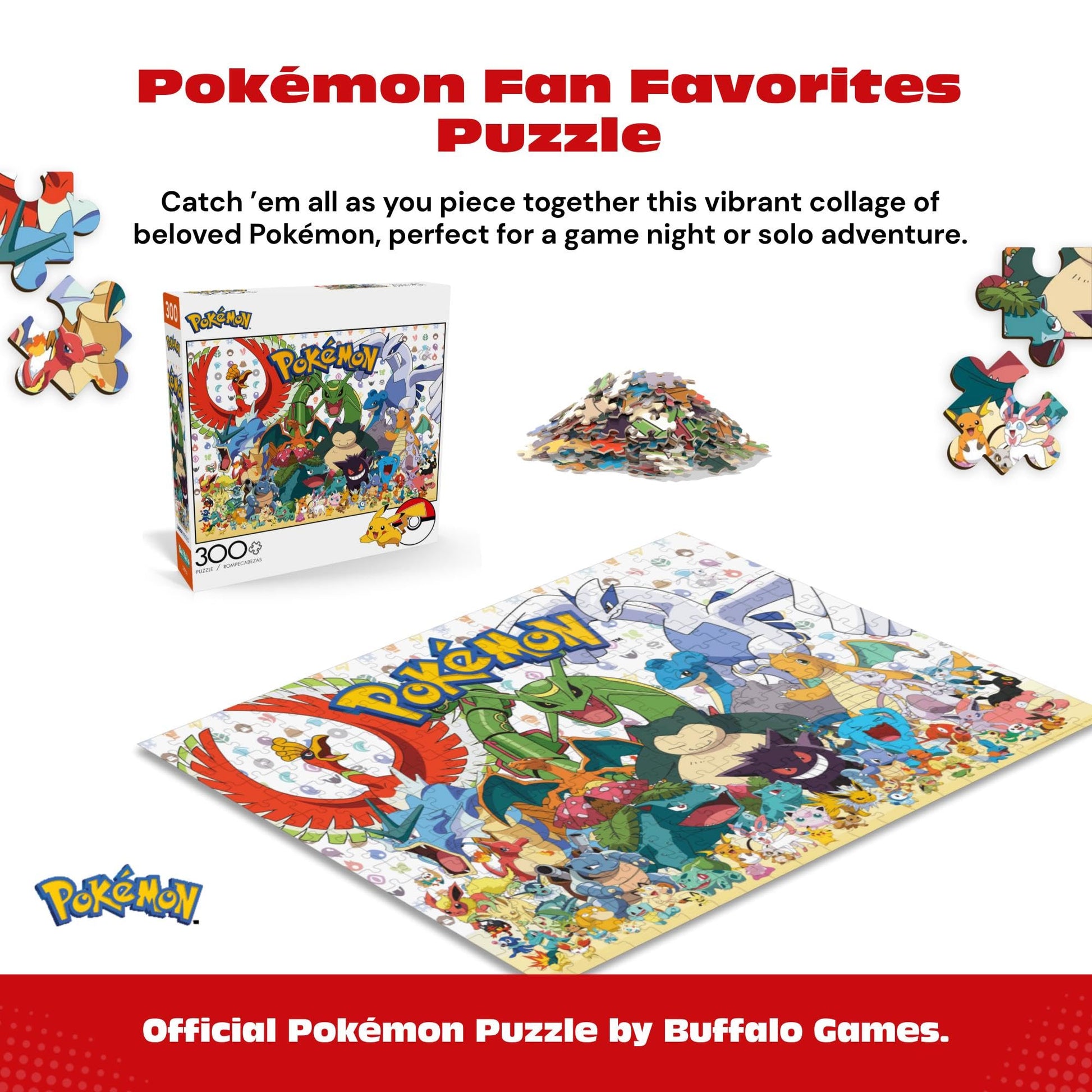 Buffalo Games - Pokémon Fan Favorites - 300 Piece Jigsaw Puzzle for Adults