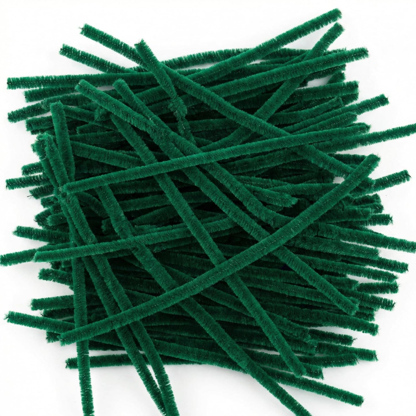 Dark Green Pipe Cleaners Chenille Stems (200 Pack) for DIY Art Craft Decorations Creative (12 in x 0.24 in)