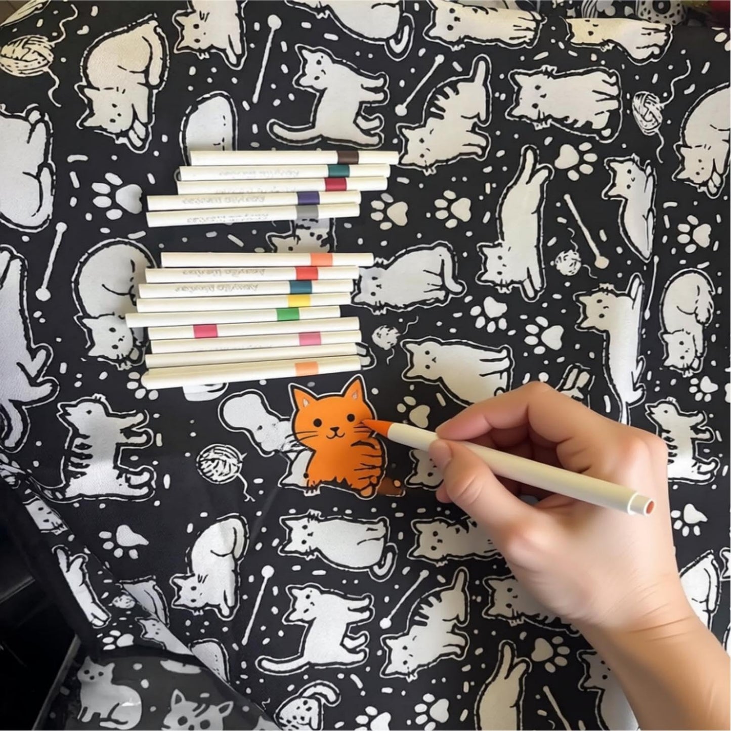 vgzyov Coloring Blanket with 24 Markers, 50x60 Inches