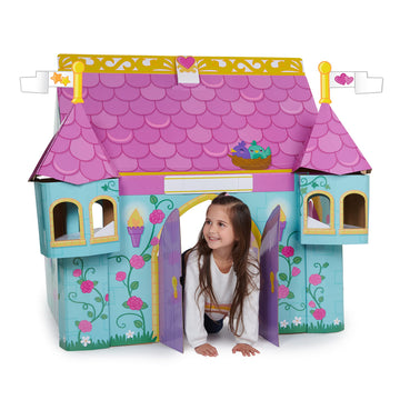 Pop2Play Fairytale Castle - Role Play Toy Helps Develop Kids Imagination - Made from Strongfold Cardboard