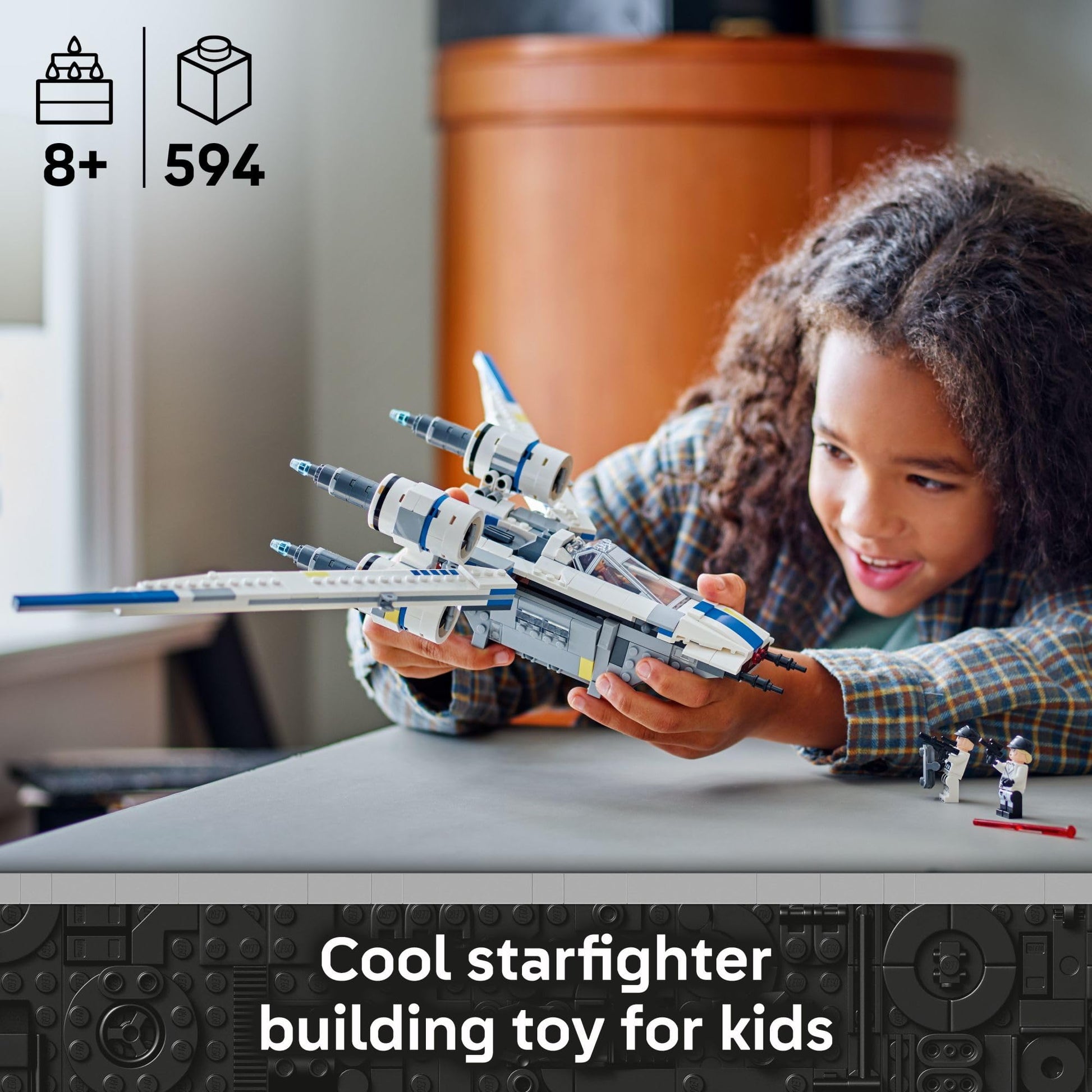 LEGO Star Wars Rebel U-Wing Starfighter Building Set - Includes Cassian Andor, Dedra Meero and K-2SO - Model Action Toy - Birthday Gift Idea for Boys