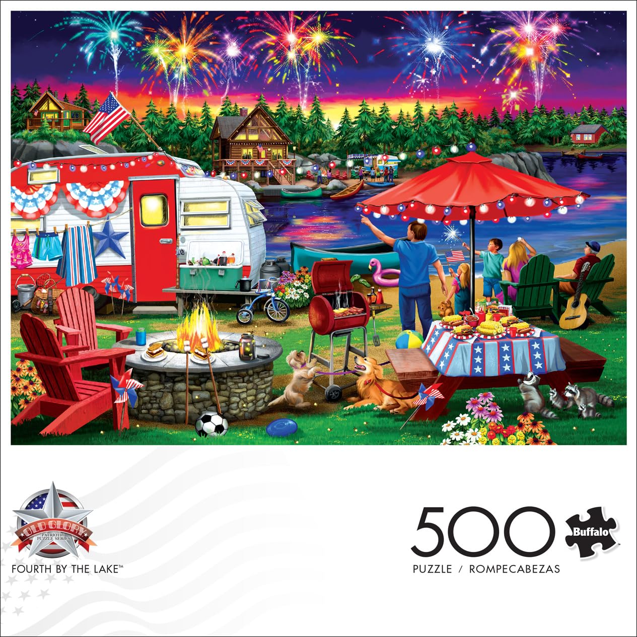 Buffalo Games - Fourth by the Lake - 500 Piece Jigsaw Puzzle for Adults