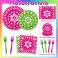 96 Pcs Mexican Fiesta Party Supplies Set, Serves 24 - Colorful Papel Picado Floral Paper Plates, Napkins, and Forks, Disposable Tableware for Cinco de