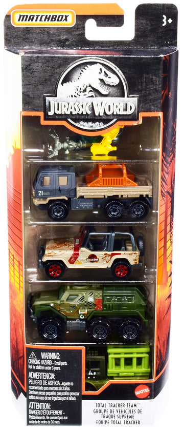 Matchbox 5 Pack Jurassic World Total Tracker Team